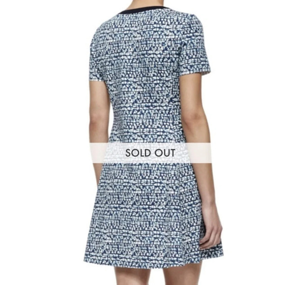Tory Burch Geometric Print Zip Front Ponte Dress - Picture 5 of 14